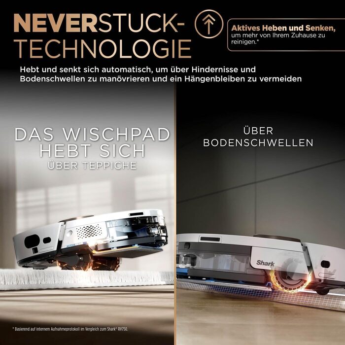 Робот-пилосос та робот-мийник Shark PowerDetect 2-в-1, NeverTouch Pro, самостійне очищення до 60 днів, 3D-LiDAR навігація, NeverStuck, керування через додаток, RV2800ZEEU, 2 щітки, Anti-Micro Pads, 1 капсула
