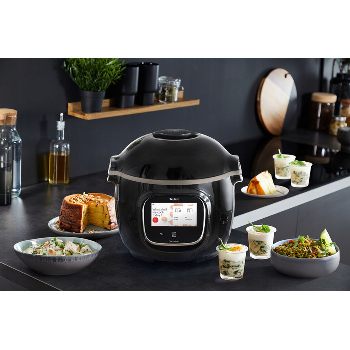 Мультиварка-скороварка Tefal Cook4me Touch CY912, 6 л, Wi-Fi, 13 функцій, чорна