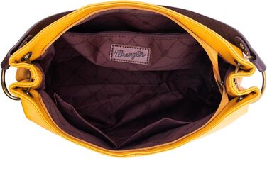 Сумка жіноча Wrangler Hobo двоколірна жовта з екошкіри з ручкою та плечовим ременем