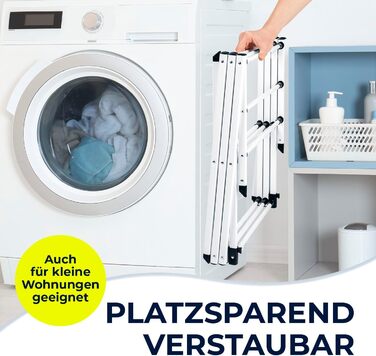 Сушарка для білизни EASYmaxx Wandwäschetrockner 400 - настінна, розтягувана, 80x40x10.5 см, 4 м довжини сушіння. Підходить для внутрішнього та зовнішнього використання.