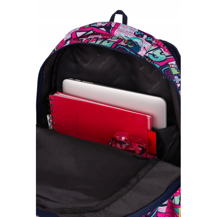Шкільний багатокамерний рюкзак CoolPack, чорний, багатоколірний, 26 л