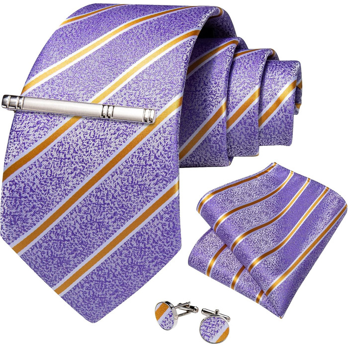 Диванні краватка з принтом смужки, комплект: краватка, нагрудна хустинка, запонки, зажим для краватки. Підходить для весілля, ділових зустрічей та формальних заходів. Колір: оливковий/чорний.