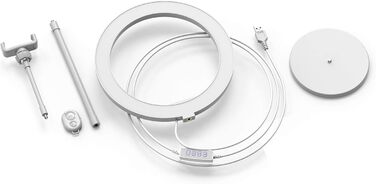 DIGIPOWER Кольцеве світло 11 дюймів, регульована висота (58-168 см), 3 режими освітлення, 10 рівнів яскравості, тримач для телефону (iOS/Android), для макіяжу, YouTube, TikTok та Vlogging. Компактне кільцеве світло 10 дюймів з підставкою