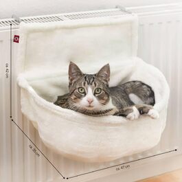 Килимок-гніздишко для радіатора від CanadianCat, білий, з регульованими перемичками