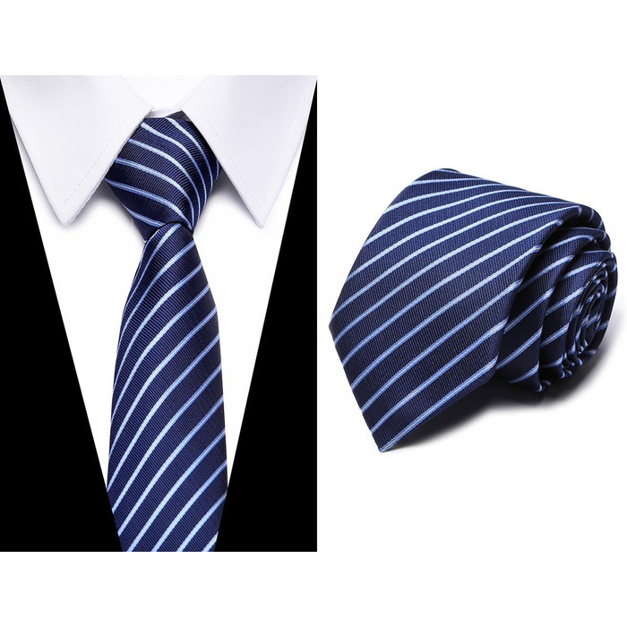 Набір краваток для чоловіків, ткані, жаккард, 6 шт. (золотий, червоний, небесно-блакитний, синій)