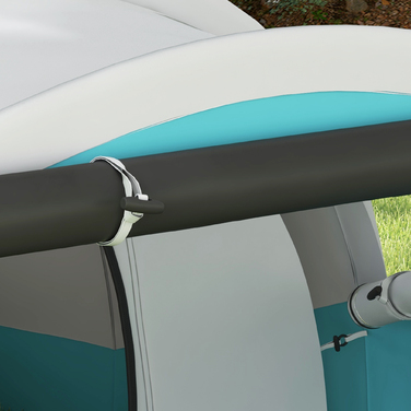 Намет Outsunny Tunnelzelt на 5 осіб, 180H x 460L x 230W см, стійкий до УФ-випромінювання, з кілками, відтяжками, сумкою для перенесення, водовідштовхувальний, Синій | Aosom