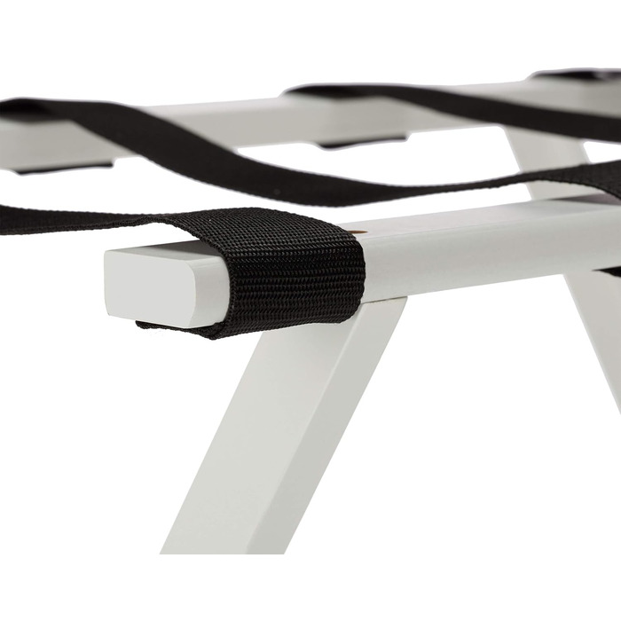 Relaxdays Folding Suit Stand, Bamboo, for Suitcases and Travel Luggage, Luggage Rack, HxWxD: 53.5 x 58 x 36.5 cm, white