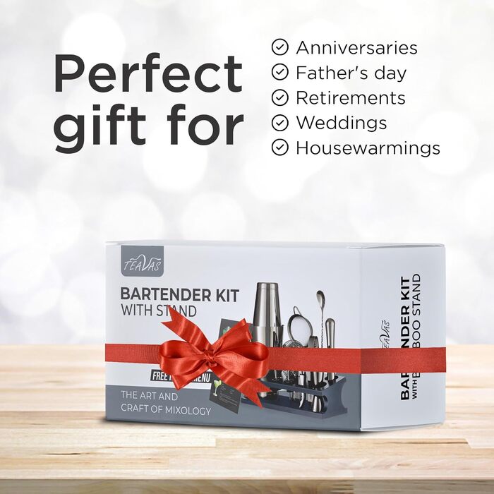 Набір бармена для приготування коктейлів Black Boston 13 шт. з японським джиглером та стійкою, з нержавіючої сталі