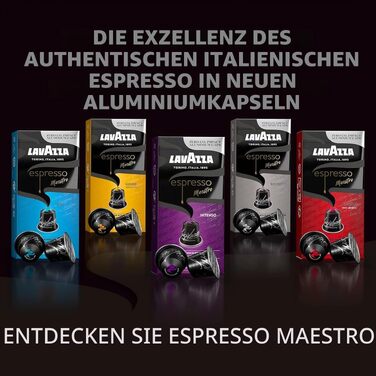 Кава Lavazza Espresso Maestro у капсулах для Nespresso Original, 100 шт, з нотками какао та карамелі, інтенсивність 8/13, темне обсмаження