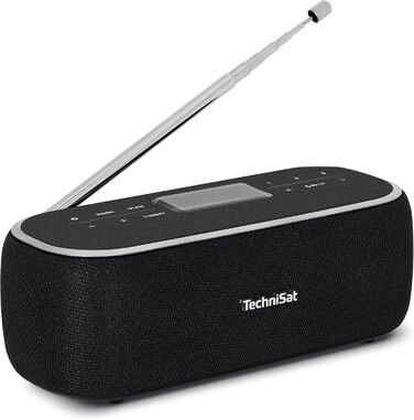 TechniSat DIGITRADIO BT 1: Портативна Bluetooth колонка з DAB+ радіо, годинник, будильник, USB-C, чорна