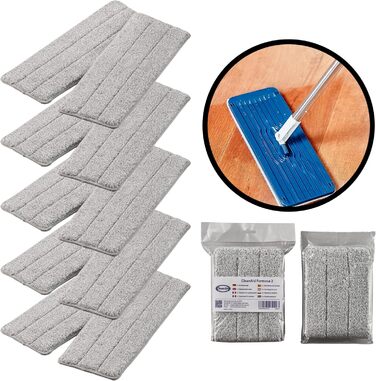 Набір для миття підлоги Formosa 2 з відром з двома камерами | Плоский моп 360° з мікрофібри | Набір містить 12 змінних наволочок