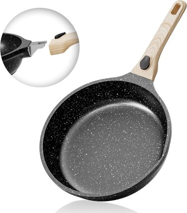 Сковорода RIOVARM 30 см з нержавіючої сталі з антипригарним покриттям для індукційних плит, вок, універсальна, для всіх плит, сумісна з духовкою, миюча в посудомийній машині, тришарова структура, з ручкою з нержавіючої сталі