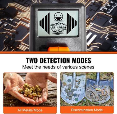 Металдетектор VEVOR Profi: професійний прилад для пошуку металу з котушкою 30 см, 7 режимів, водонепроникність IP68 (до 3 м), пошук золота, регульована ручка, Bluetooth-гарнітура, точне визначення місця розташування (15,2 см)
