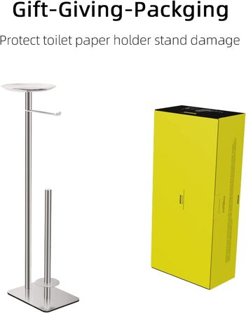 Підставка для туалетного паперу FEILERN, з полицею для запасних рулонів, нержавіюча сталь, щіткована поверхня