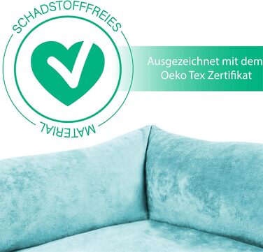 Ліжко для собак, подушка для собак - ліжко-кошик з високим бортиком, 80x120, 70x100, 60x80, 40x50, блакитний колір, розмір 70x100 см