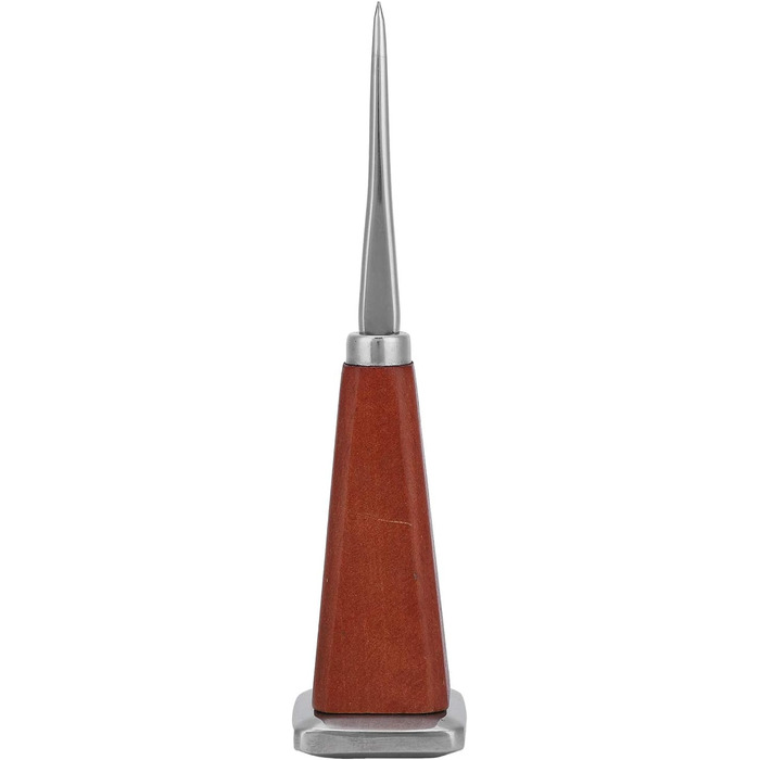 Nivvity Wooden Handle Ice Pick, Bartender Ice Pick, Stainless Steel Ice Pick with Wooden Handle Bartender Tool for Bars Restaurants (Single Prong Square Tail)