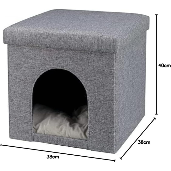 Кішечка Trixie Kuschelhöhle Alois, сірий, 38 × 40 × 38 см