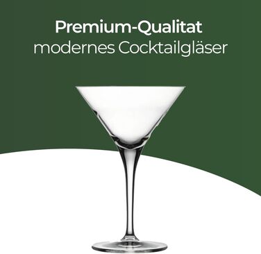 Набір келихів для Мартіні, 6 шт, 175 мл, без свинцю, придатні для миття в посудомийній машині. Келихи для Cosmopolitan, келихи для коктейлів, келихи для вечірок (люкс набір 6 шт)