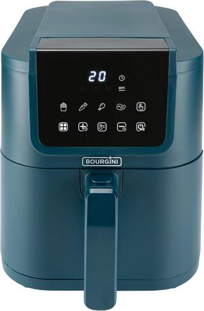Фритюрниця повітряна BOURGINI з керамічним покриттям, 5 літрів, блакитна, 1500 Вт