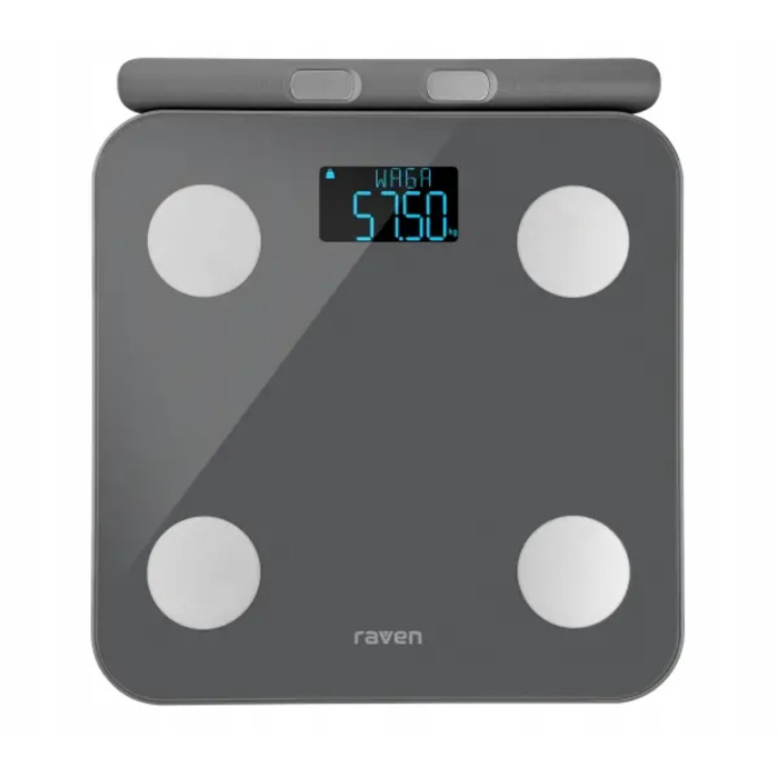 Скляні ваги для ванної Raven EW012BT: аналіз складу тіла, до 180 кг, з підтримкою мобільного додатка