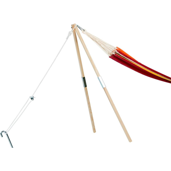 AMAZONAS Wood – Flexible hammock stand made of ash wood, 100 kg load capacity, ideal for a tree or suspension point