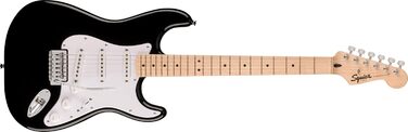 Електрогітара Squier Sonic Stratocaster з підсилювачем Fender Frontman 10G, чорна, з чохлом та безкоштовними онлайн-уроками Fender Play