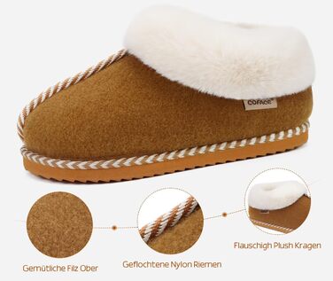 Тапочки халатні жіночі COFACE з Memory Foam, з фетру, зимові, розмір 36-43, кольору хакі (EU 38)