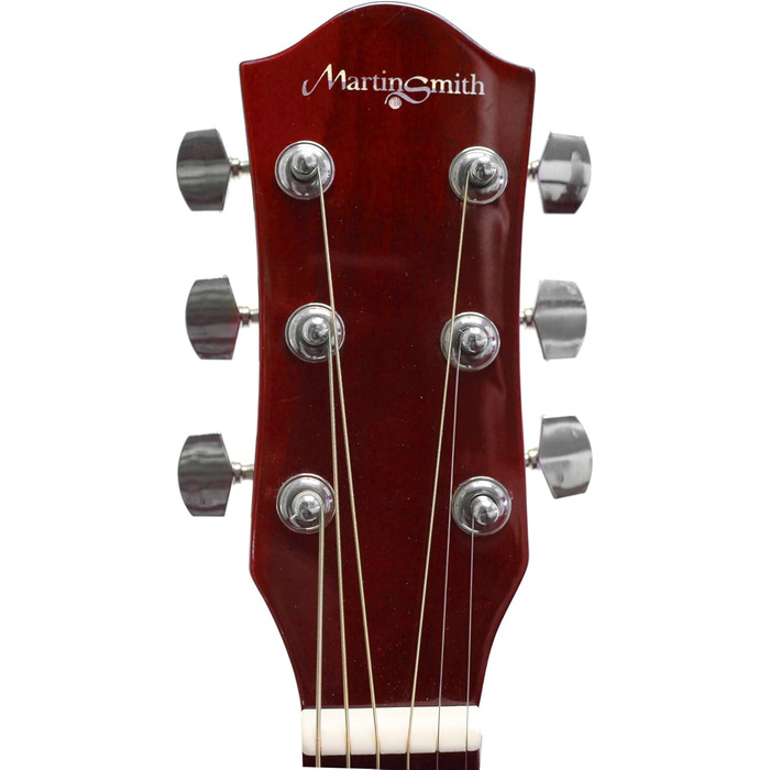 Акустична гітара Martin Smith з струнами, медіаторами та ременем - Синій (Червоний, Single)