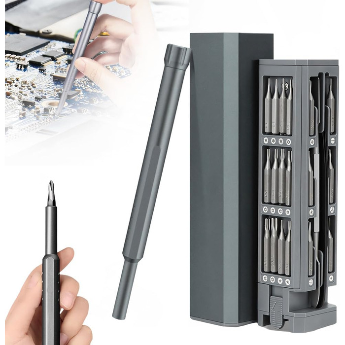 Набір викруток для ювелірів та ювелірного ремонту 44 в 1, електричний, прецизійний, для ноутбуків, окулярів, годинників