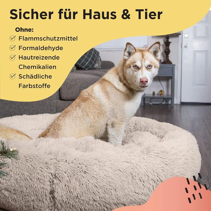 Круглий лежак для тварин Best Friends by Sheri - заспокійливий лежак для собак та котів, 91 x 91 см, Taupe