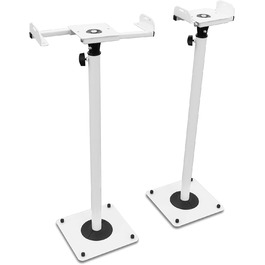 Металеві підставки для колонок (2 шт) - регульовані, з кабельною організацією, білий, модель BS16W