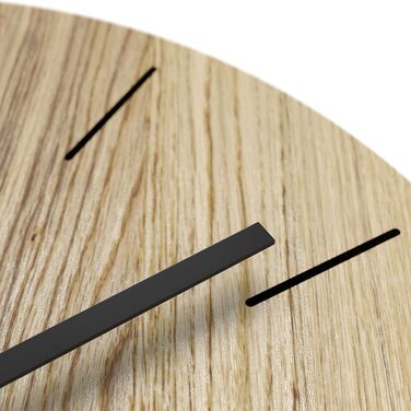 Cander Berlin MNU 2725 D Wall Clock Wood Silent 25 cm Modern Oak Veneer Vintage No Ticking Sounds Kitchen Living Room Analog