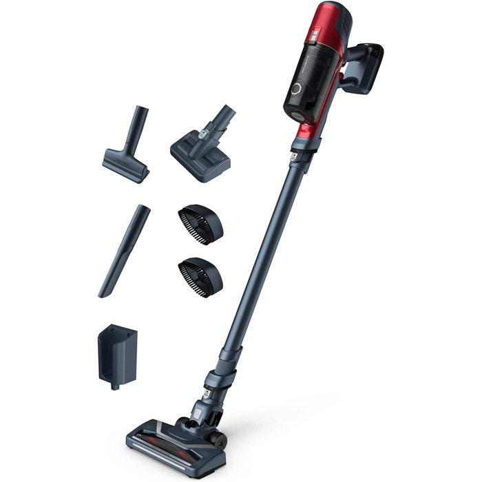 Пилосос Rowenta RH6878 X-Pert 6.60 для тварин, акумуляторний, ручний і вертикальний, 45 хв автономної роботи, LED-насадка, знімний акумулятор, турбощітка для шерсті, комплект насадок, вага 2,4 кг