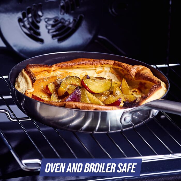 Набір посуду Blue Diamond Cookware 15 предметів: сковороди, каструлі з нержавіючої сталі з алмазним покриттям, антипригарні, індукційні, придатні для миття в посудомийній машині та духовці, без PFAS, багатошарові, срібні