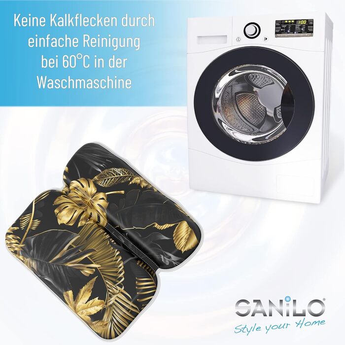 Подушка для ванни Sanilo Golden Leaves, м'яка подушка для шиї з присосками, декоративна, знімний чохол, що миється