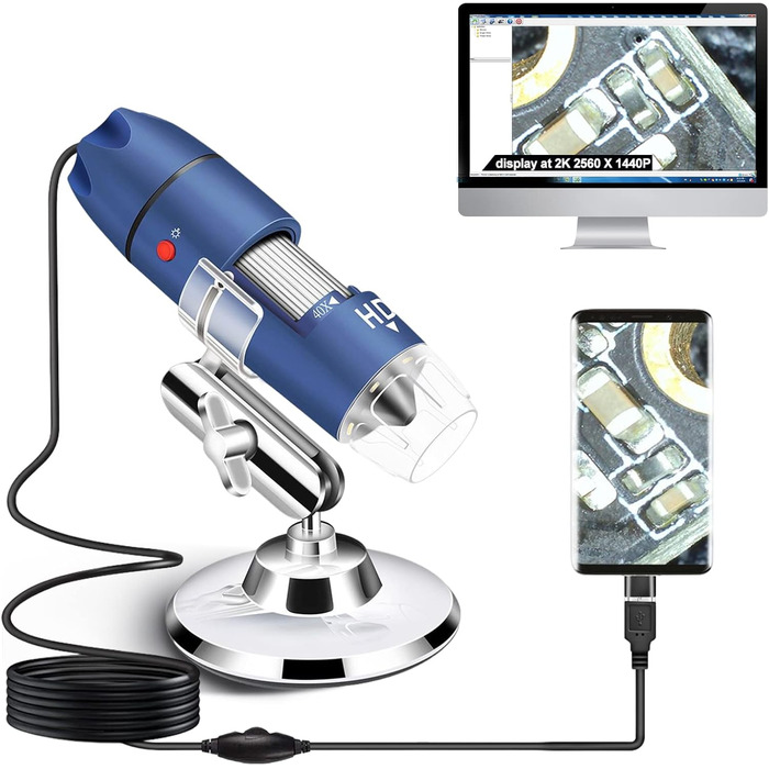 Цифрова мікроскоп-камера Ninyoon 1080P USB для iPhone, iPad, Android, PC, 50-1000x, з підсвічуванням