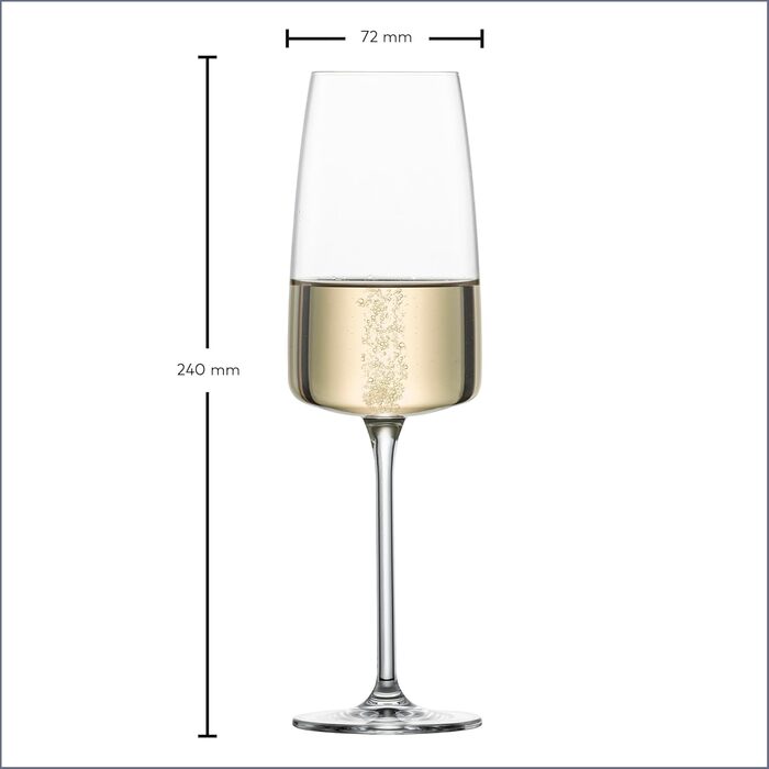 Zwiesel Glas Sparkling Wine Glass Light & Fresh Vivid Senses (Set of 2), delicate sparkling wine glasses, dishwasher-safe Tritan crystal glasses, Made in Germany (Art. No. 122430)