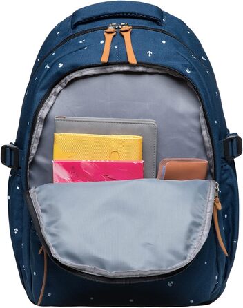 Жіночий рюкзак Kaukoo для студентів, ноутбука, подорожей. Колір: блакитний, модель Jnl-ks24-12