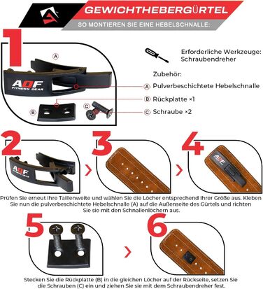 AQF Weightlifting Belt Lever Buckle, 4