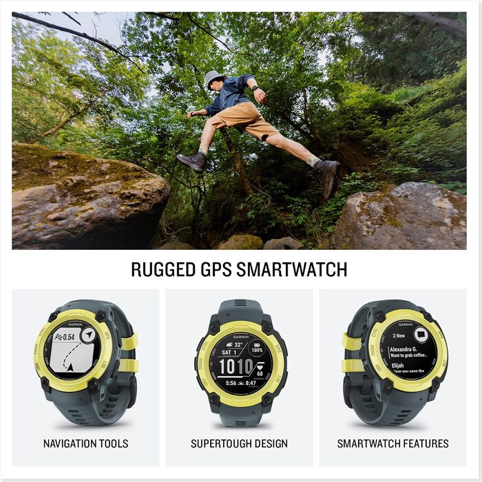 Розумний годинник Garmin Instinct E 40 мм – GPS, Multisport, 60+ спортивні додатки, до 14 днів роботи від акумулятора, Electric Lime/Twilight