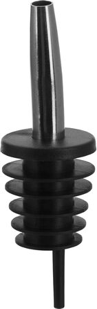 Наливник для пляшок Westmark Inox Eco-Pour, нержавіюча сталь, з кришкою та повітряною трубкою, чорний/хромований, 45372280