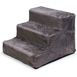 Сходинки для собак Karlie Easy Step – м'яка драбинка для собак, плюш/дерево, темно-сірий, 40x39x30 см