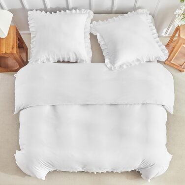 Комплект постільної білизни Lekesky 135x200 (4 шт.) - сірий, квітковий принт, поліестер мікрофібра, з блискавкою