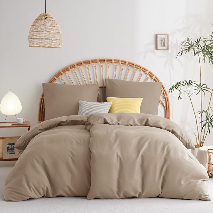 Комплект постільної білизни WAVVE Khaki 135x200 (4 шт.) - мікрофібра, комплект 2*135x200 + 2*80x80, з блискавкою