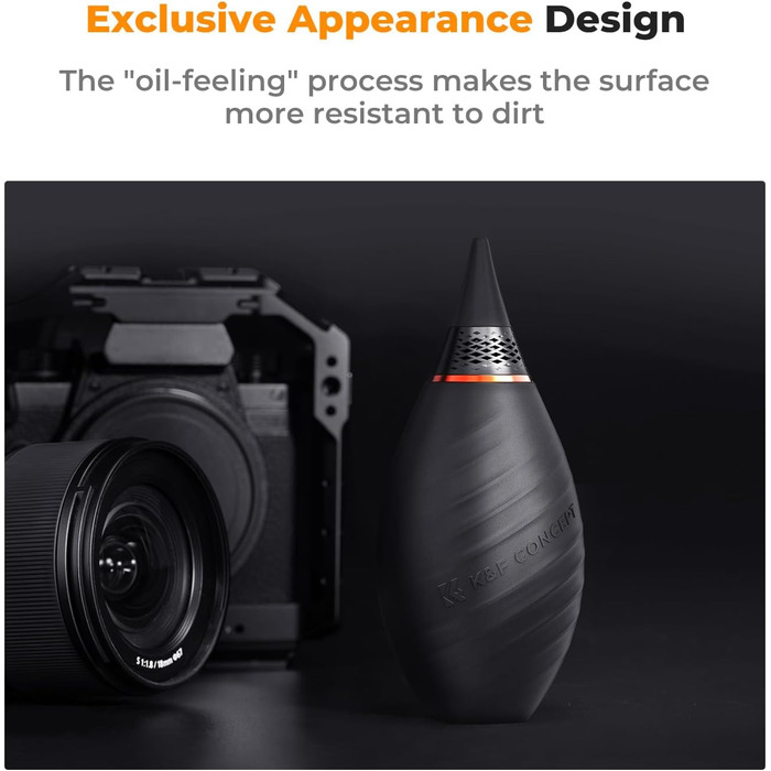 Набір для чищення фото- та відеокамер K&F Concept 10-в-1: об'єктиви, смартфони, сенсори. З мікрофіброю, повітряним насосом та рідиною для чищення.