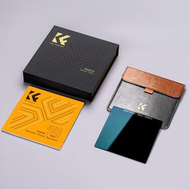 Набір фільтрів K&F Concept Nano-X: квадратний фільтр, адаптерні кільця (8 шт.), ND16