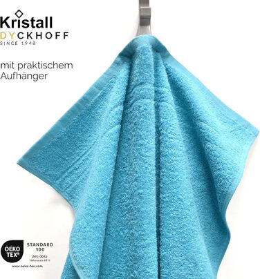 Набір рушників Dyckhoff Kristall, 10 предметів, 100% бавовна, сертифікація Oeko-TEX, бірюзовий (50x100см, 70x140см, 30x30см)