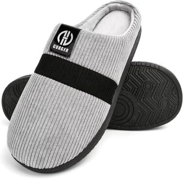 Тапочки домашні чоловічі/жіночі зимові з плюшевою підкладкою, розмір 36-51 (46/47 EU, сірий колір C2)