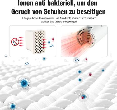 Електрична сушарка для взуття ColorSub з 4 режимами, для видалення запаху та сушіння в дощову, хмарну або снігову погоду