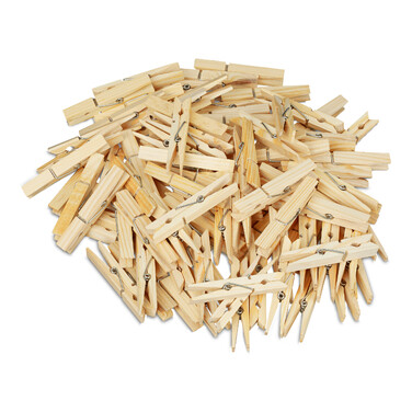 Relaxdays Wooden Clothes Pins - 100 Pack